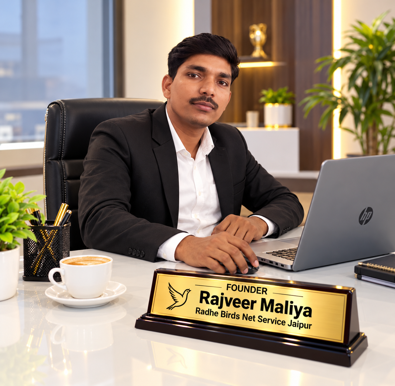 Mr. Rajveer Maliya, Founder of Radhe Bird Net Service Jaipur